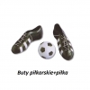 Piłkarskie buty z piłką(sztuczne) Wymiary:długość buta-10cm,średnica piłki-3,5cm